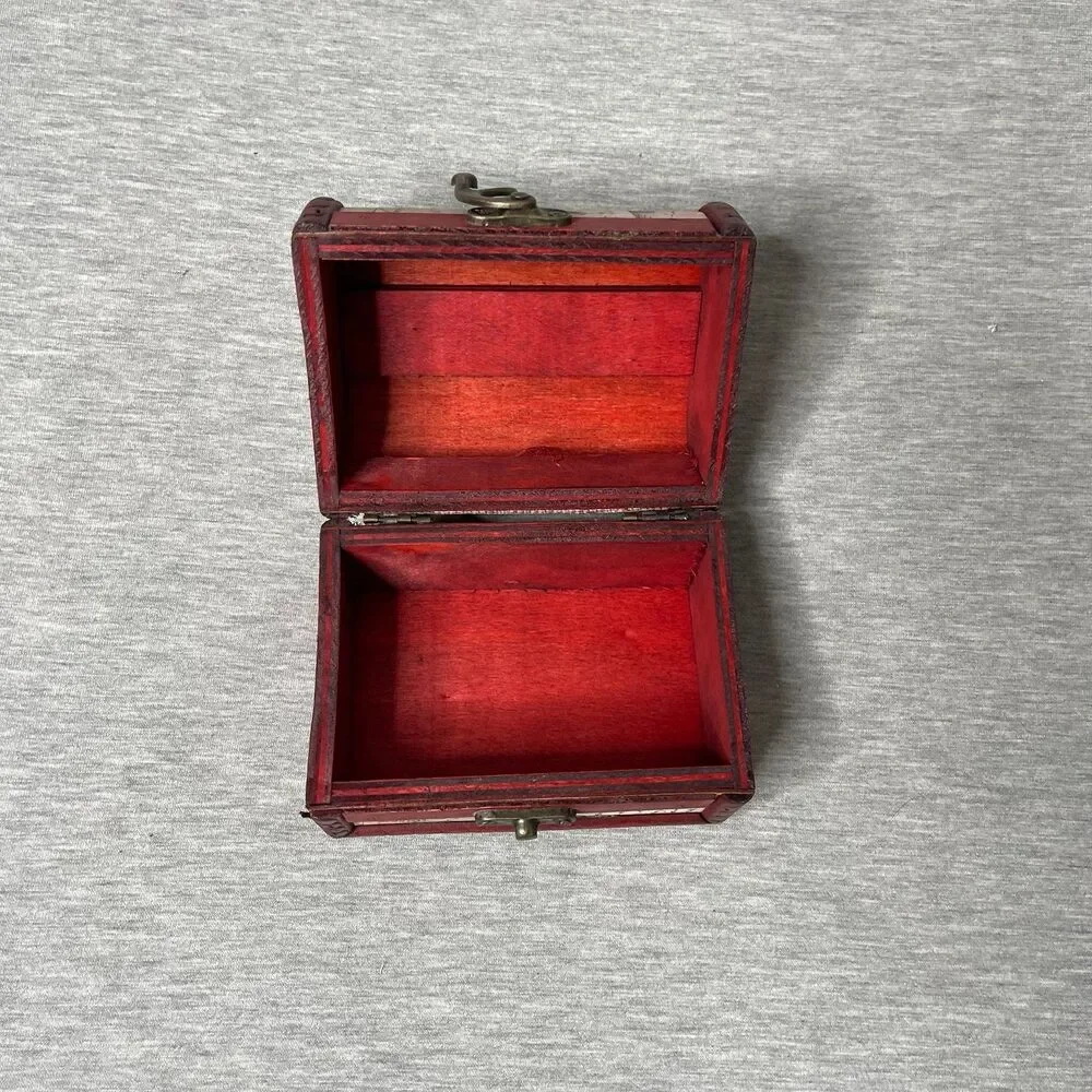 Handmade Retro European Vintage Wooden Decorative Trinket Jewelry Treasure Box